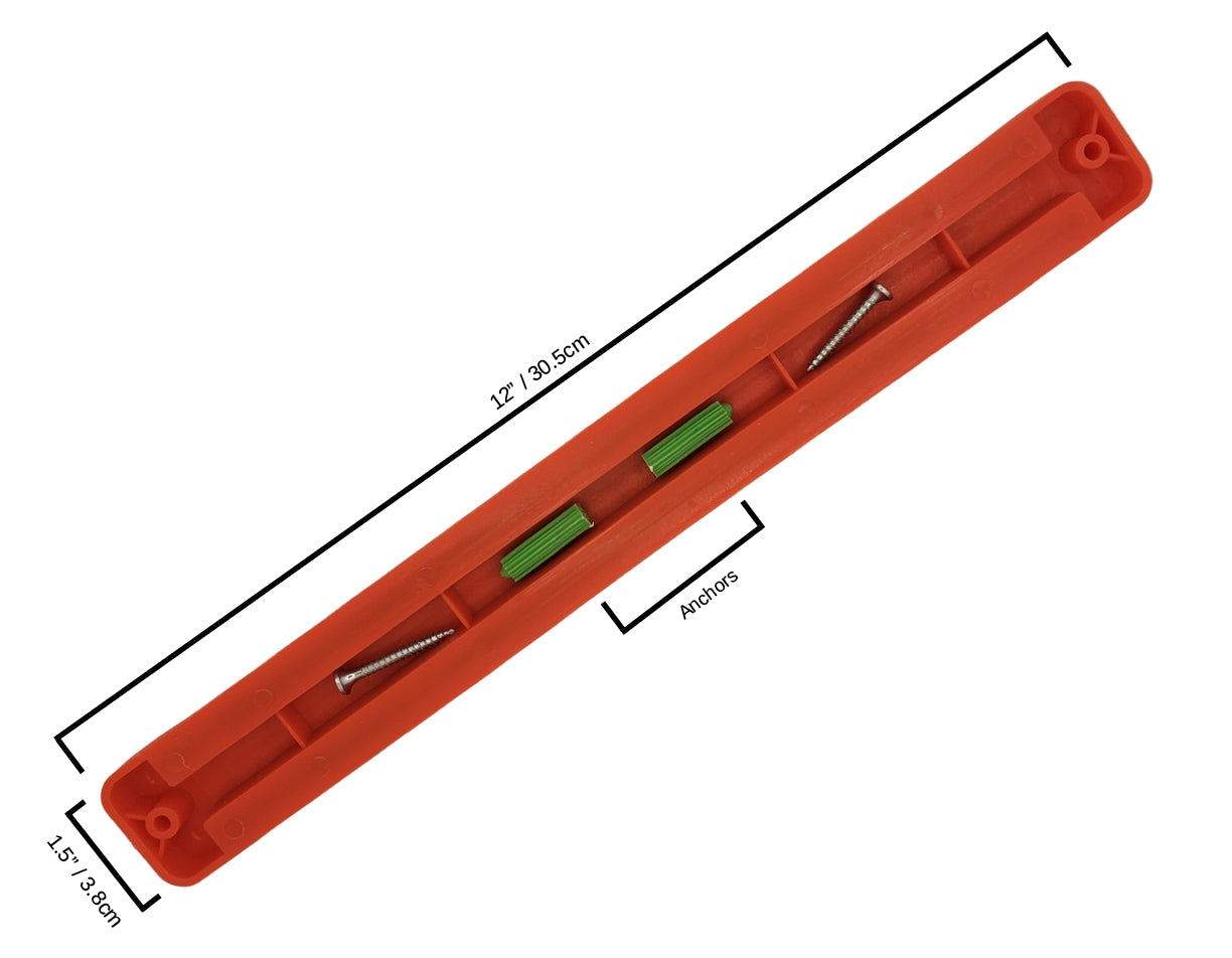 Kitchen Knife Set Kit | Red Handle & Red Magnetic Rack