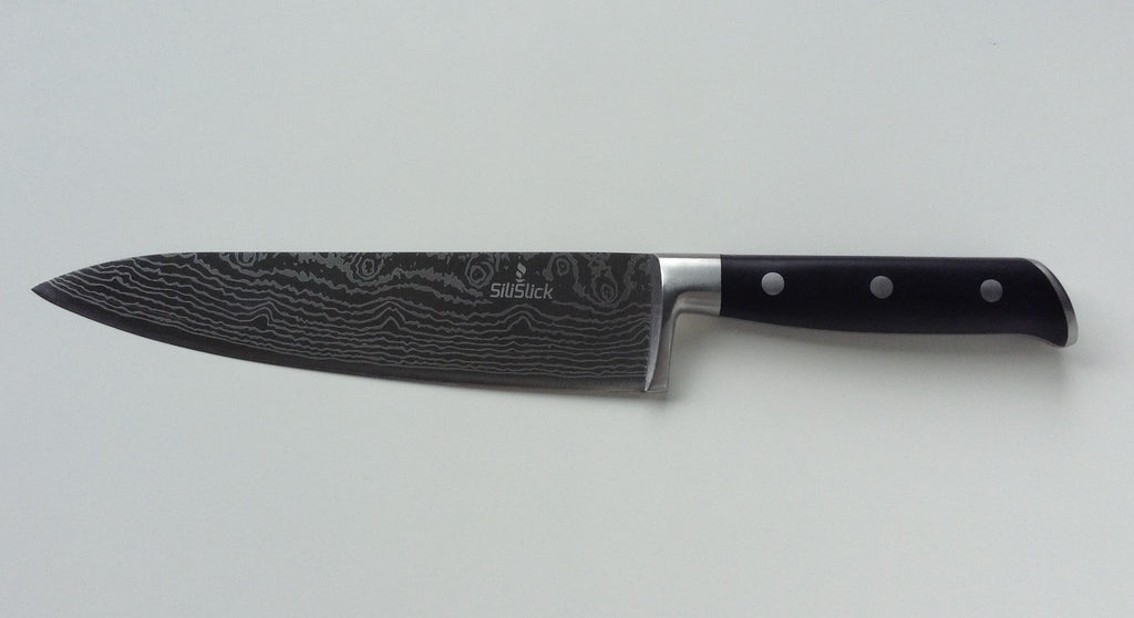 Damascus Laser Etched Full Tang 5 Piece Knife Set
