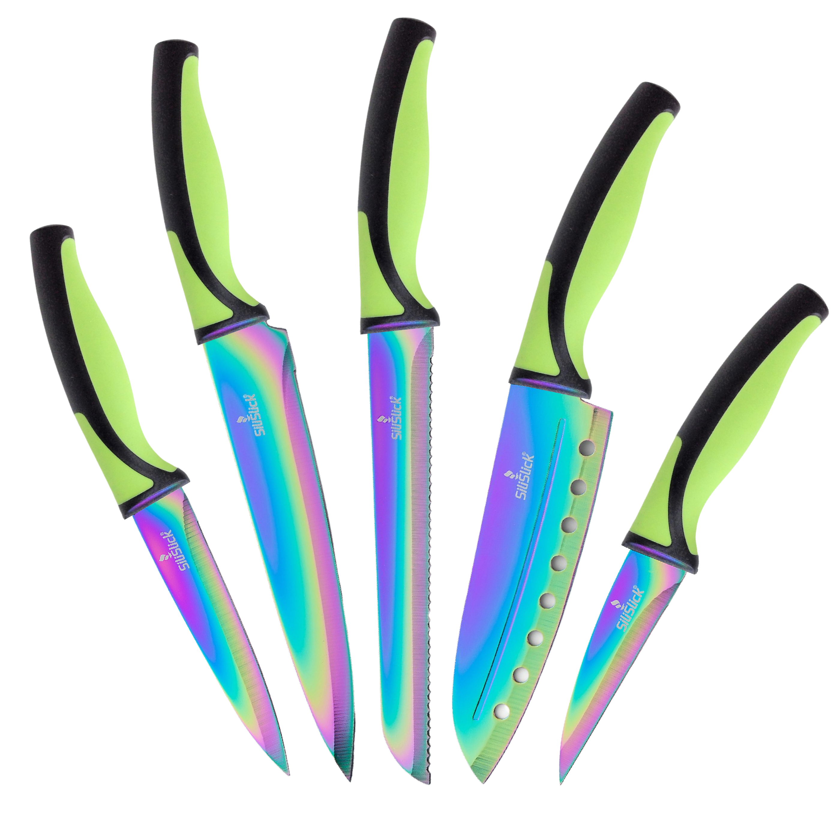 Kitchen Knife Set - Green Handle